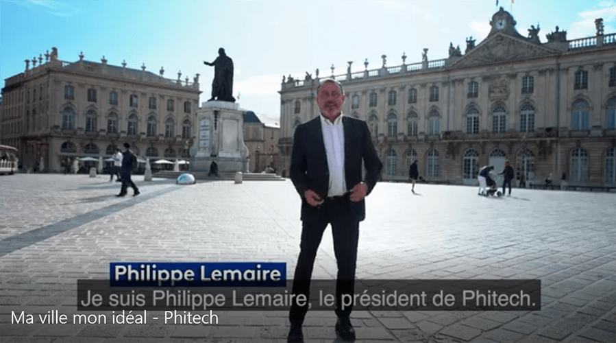 image du president de Phitech, Philippe LEMAIRE, sur la place Stanislas à Nancy