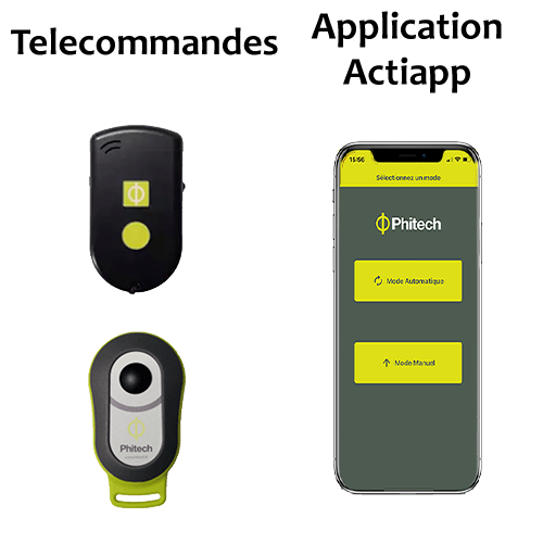 représentant les moyens d'activation des solutions phitech