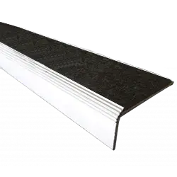 image d'un nez de marche de corniche
              noir avec bout en alluminium